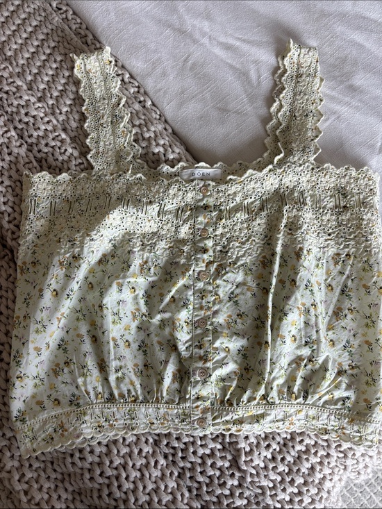 Doen Tops - Doen Cream Floral Eyelet Lace Camisole